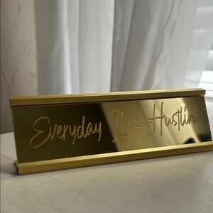 Gold Desk Nameplate